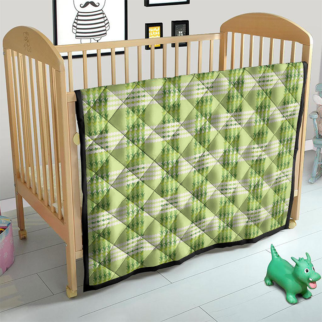 Aloha Hawaii Pakalana Pikake Lei Quilt Palaka Inspired Hawaiian-plaid Pastel Green LT14 - Polynesian Pride