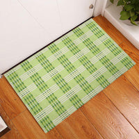 Aloha Hawaii Pakalana Pikake Lei Rubber Doormat Palaka Inspired Hawaiian-plaid Pastel Green LT14 - Polynesian Pride