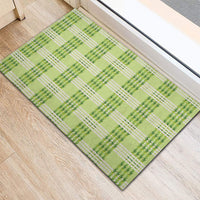 Aloha Hawaii Pakalana Pikake Lei Rubber Doormat Palaka Inspired Hawaiian-plaid Pastel Green LT14 - Polynesian Pride