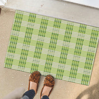 Aloha Hawaii Pakalana Pikake Lei Rubber Doormat Palaka Inspired Hawaiian-plaid Pastel Green LT14 - Polynesian Pride