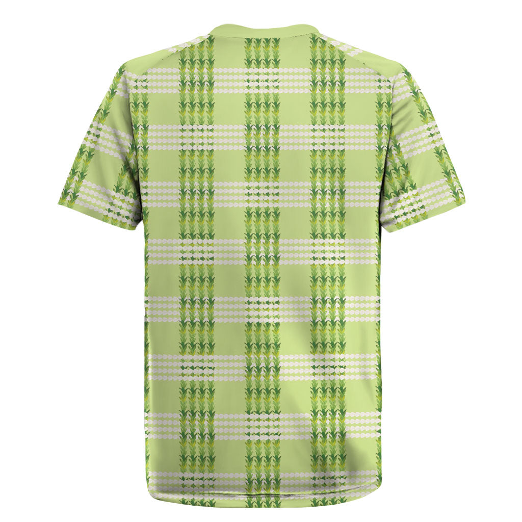 Aloha Hawaii Pakalana Pikake Lei Rugby Jersey Palaka Inspired Hawaiian-plaid Pastel Green LT14 - Polynesian Pride
