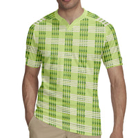 Aloha Hawaii Pakalana Pikake Lei Rugby Jersey Palaka Inspired Hawaiian-plaid Pastel Green LT14 - Polynesian Pride