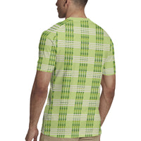 Aloha Hawaii Pakalana Pikake Lei Rugby Jersey Palaka Inspired Hawaiian-plaid Pastel Green LT14 - Polynesian Pride