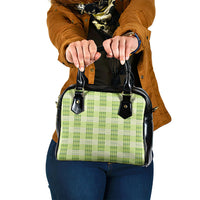 Aloha Hawaii Pakalana Pikake Lei Shoulder Handbag Palaka Inspired Hawaiian-plaid Pastel Green LT14 One Size Green - Polynesian Pride