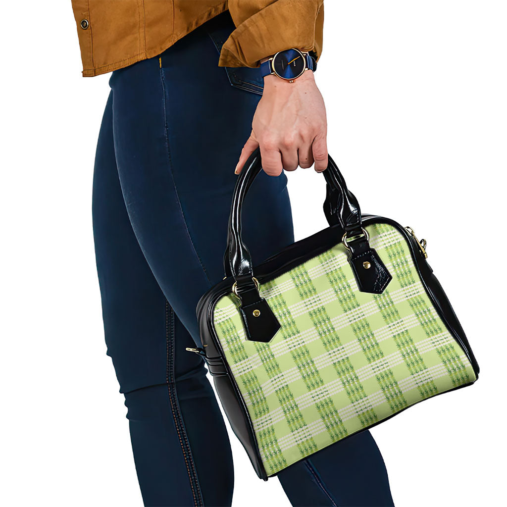 Aloha Hawaii Pakalana Pikake Lei Shoulder Handbag Palaka Inspired Hawaiian-plaid Pastel Green LT14 - Polynesian Pride