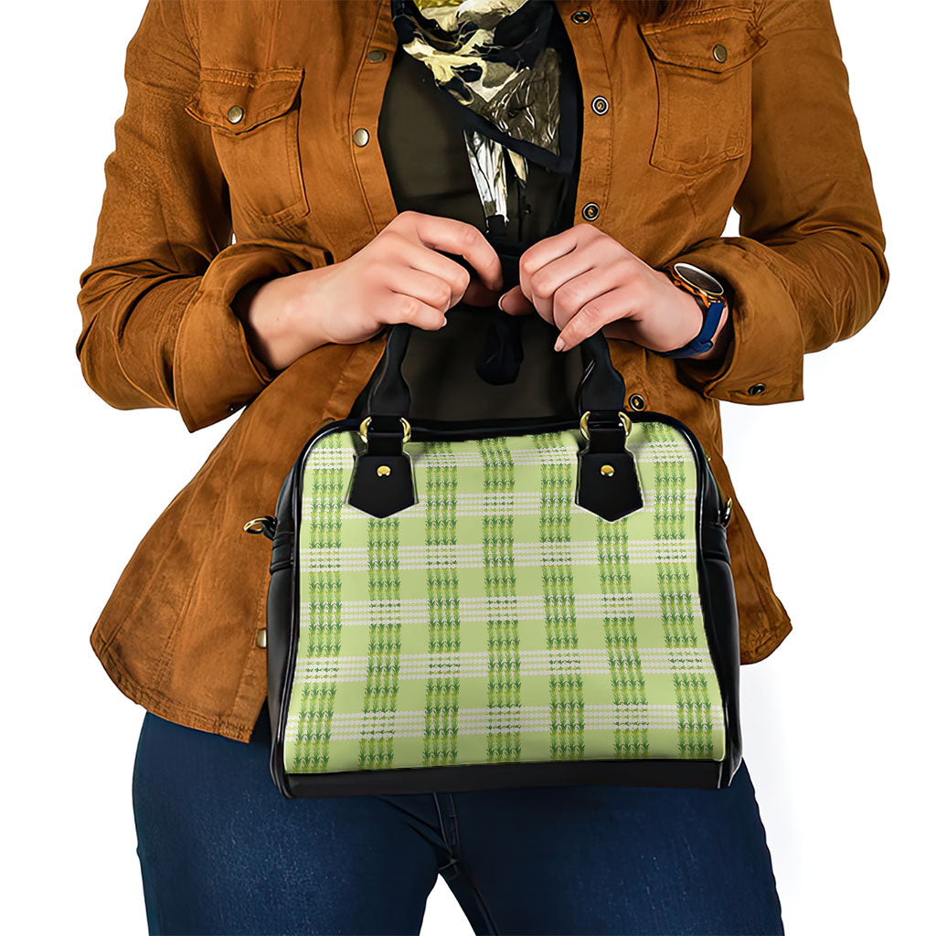 Aloha Hawaii Pakalana Pikake Lei Shoulder Handbag Palaka Inspired Hawaiian-plaid Pastel Green LT14 - Polynesian Pride
