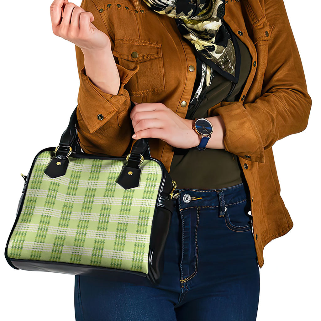 Aloha Hawaii Pakalana Pikake Lei Shoulder Handbag Palaka Inspired Hawaiian-plaid Pastel Green LT14 - Polynesian Pride
