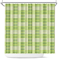 Aloha Hawaii Pakalana Pikake Lei Shower Curtain Palaka Inspired Hawaiian-plaid Pastel Green LT14 Green - Polynesian Pride