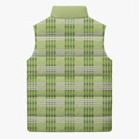 Aloha Hawaii Pakalana Pikake Lei Sleeveless Puffer Jacket Palaka Inspired Hawaiian-plaid Pastel Green LT14 - Polynesian Pride