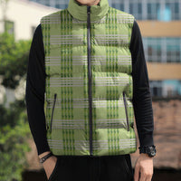 Aloha Hawaii Pakalana Pikake Lei Sleeveless Puffer Jacket Palaka Inspired Hawaiian-plaid Pastel Green LT14 - Polynesian Pride