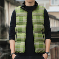 Aloha Hawaii Pakalana Pikake Lei Sleeveless Puffer Jacket Palaka Inspired Hawaiian-plaid Pastel Green LT14 - Polynesian Pride