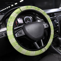 Aloha Hawaii Pakalana Pikake Lei Steering Wheel Cover Palaka Inspired Hawaiian-plaid Pastel Green LT14 Universal Fit Green - Polynesian Pride