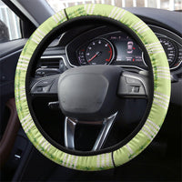 Aloha Hawaii Pakalana Pikake Lei Steering Wheel Cover Palaka Inspired Hawaiian-plaid Pastel Green LT14 - Polynesian Pride