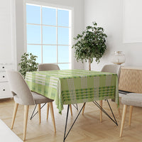 Aloha Hawaii Pakalana Pikake Lei Tablecloth Palaka Inspired Hawaiian-plaid Pastel Green LT14 - Polynesian Pride