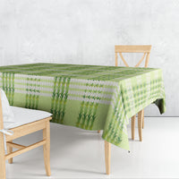 Aloha Hawaii Pakalana Pikake Lei Tablecloth Palaka Inspired Hawaiian-plaid Pastel Green LT14 - Polynesian Pride