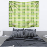 Aloha Hawaii Pakalana Pikake Lei Tapestry Palaka Inspired Hawaiian-plaid Pastel Green LT14 - Polynesian Pride