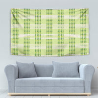 Aloha Hawaii Pakalana Pikake Lei Tapestry Palaka Inspired Hawaiian-plaid Pastel Green LT14 - Polynesian Pride
