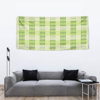 Aloha Hawaii Pakalana Pikake Lei Tapestry Palaka Inspired Hawaiian-plaid Pastel Green LT14 - Polynesian Pride