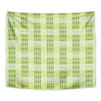 Aloha Hawaii Pakalana Pikake Lei Tapestry Palaka Inspired Hawaiian-plaid Pastel Green LT14 - Polynesian Pride