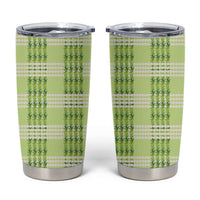 Aloha Hawaii Pakalana Pikake Lei Tumbler Cup Palaka Inspired Hawaiian-plaid Pastel Green LT14 Green - Polynesian Pride