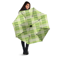 Aloha Hawaii Pakalana Pikake Lei Umbrella Palaka Inspired Hawaiian-plaid Pastel Green LT14 - Polynesian Pride