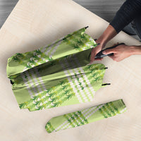 Aloha Hawaii Pakalana Pikake Lei Umbrella Palaka Inspired Hawaiian-plaid Pastel Green LT14 - Polynesian Pride