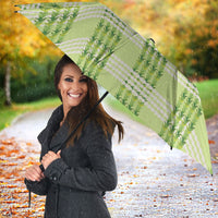 Aloha Hawaii Pakalana Pikake Lei Umbrella Palaka Inspired Hawaiian-plaid Pastel Green LT14 - Polynesian Pride