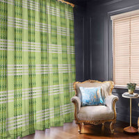 Aloha Hawaii Pakalana Pikake Lei Window Curtain Palaka Inspired Hawaiian-plaid Pastel Green LT14 - Polynesian Pride