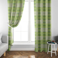 Aloha Hawaii Pakalana Pikake Lei Window Curtain Palaka Inspired Hawaiian-plaid Pastel Green LT14 - Polynesian Pride