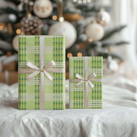 Aloha Hawaii Pakalana Pikake Lei Wrapping Paper Palaka Inspired Hawaiian-plaid Pastel Green LT14 - Polynesian Pride