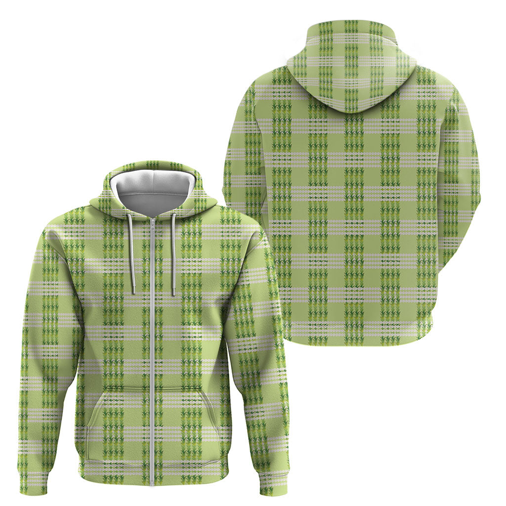 Aloha Hawaii Pakalana Pikake Lei Zip Hoodie Palaka Inspired Hawaiian-plaid Pastel Green LT14 - Polynesian Pride