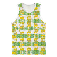 Aloha Hawaii Ilima Maile Lei Basketball Jersey Palaka Inspired Hawaiian-plaid White LT14 Unisex White - Polynesian Pride
