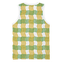 Aloha Hawaii Ilima Maile Lei Basketball Jersey Palaka Inspired Hawaiian-plaid White LT14 - Polynesian Pride