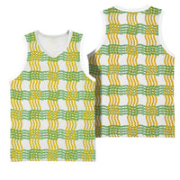 Aloha Hawaii Ilima Maile Lei Basketball Jersey Palaka Inspired Hawaiian-plaid White LT14 - Polynesian Pride