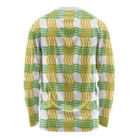 Aloha Hawaii Ilima Maile Lei Long Sleeve Shirt Palaka Inspired Hawaiian-plaid White LT14 - Polynesian Pride