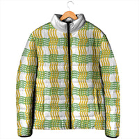 Aloha Hawaii Ilima Maile Lei Padded Jacket Palaka Inspired Hawaiian-plaid White LT14 - Polynesian Pride
