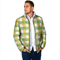 Aloha Hawaii Ilima Maile Lei Padded Jacket Palaka Inspired Hawaiian-plaid White LT14 - Polynesian Pride