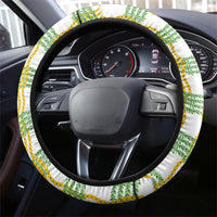Aloha Hawaii Ilima Maile Lei Steering Wheel Cover Palaka Inspired Hawaiian-plaid White LT14 - Polynesian Pride