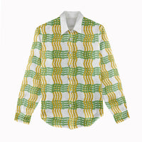 Aloha Hawaii Ilima Maile Lei Women Casual Shirt Palaka Inspired Hawaiian-plaid White LT14 - Polynesian Pride