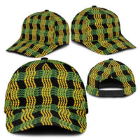 Aloha Hawaii Ilima Maile Lei Classic Cap Palaka Inspired Hawaiian-plaid Black