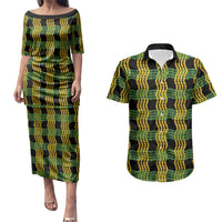 Aloha Hawaii Ilima Maile Lei Couples Matching Puletasi and Hawaiian Shirt Palaka Inspired Hawaiian-plaid Black LT14 Black - Polynesian Pride