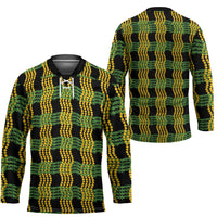 Aloha Hawaii Ilima Maile Lei Hockey Jersey Palaka Inspired Hawaiian-plaid Black LT14 - Polynesian Pride