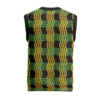 Aloha Hawaii Ilima Maile Lei Christmas Knitted V-Neck Vest Palaka Inspired Hawaiian-plaid Black LT14 - Polynesian Pride