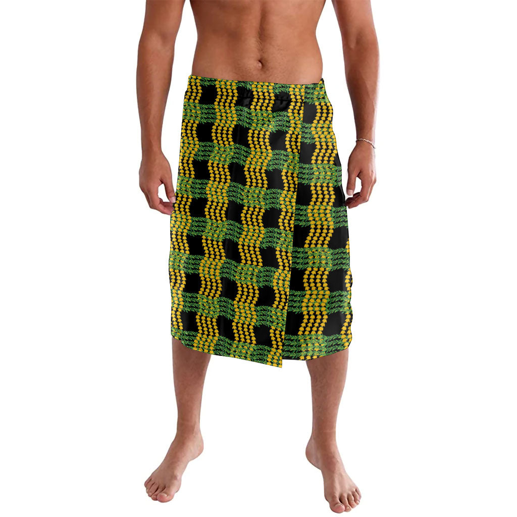 Aloha Hawaii Ilima Maile Lei Lavalava Palaka Inspired Hawaiian-plaid Black LT14 Black - Polynesian Pride