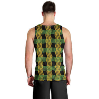 Aloha Hawaii Ilima Maile Lei Men Tank Top Palaka Inspired Hawaiian-plaid Black LT14 - Polynesian Pride