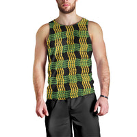 Aloha Hawaii Ilima Maile Lei Men Tank Top Palaka Inspired Hawaiian-plaid Black LT14 - Polynesian Pride