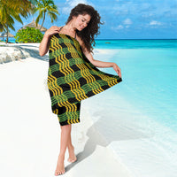 Aloha Hawaii Ilima Maile Lei Sarong Palaka Inspired Hawaiian-plaid Black LT14 - Polynesian Pride