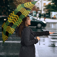 Aloha Hawaii Ilima Maile Lei Umbrella Palaka Inspired Hawaiian-plaid Black LT14 - Polynesian Pride