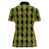 Aloha Hawaii Ilima Maile Lei Women Polo Shirt Palaka Inspired Hawaiian-plaid Black LT14 - Polynesian Pride