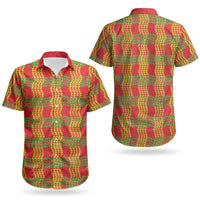 Aloha Hawaii Ilima Maile Lei Couples Matching Off Shoulder Maxi Dress and Hawaiian Shirt Palaka Inspired Hawaiian-plaid Red LT14 - Polynesian Pride